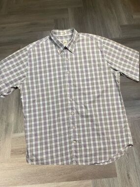 Peter Millar Plaid Preppy‎ Button Down Golf Shirt Mens XL Blue Multi Tennis Boat